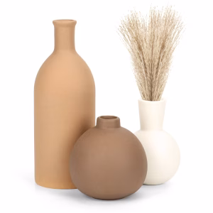 Sanmadrola Ceramic Vase Set for Flowers, Farmhouse Vases Home Decor Pottery Vases for Pampas Grass&Dried Flowers