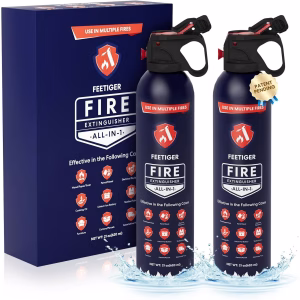 Compact All-in-1 Fire Extinguisher, 2-Pack - Portable, Small & Easy Storage for Home