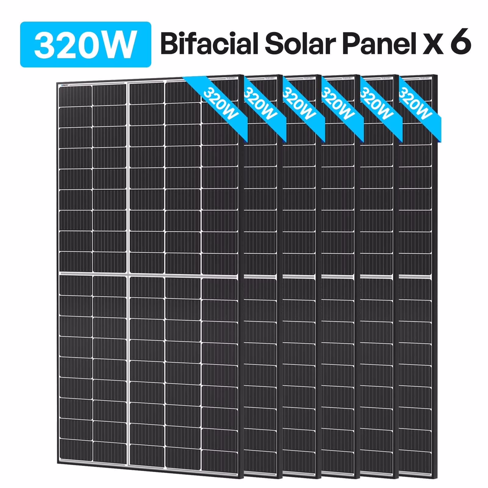 Renogy 6pcs 320W Solar Panel 24V, 18BB N-Type 25% High Efficiency
