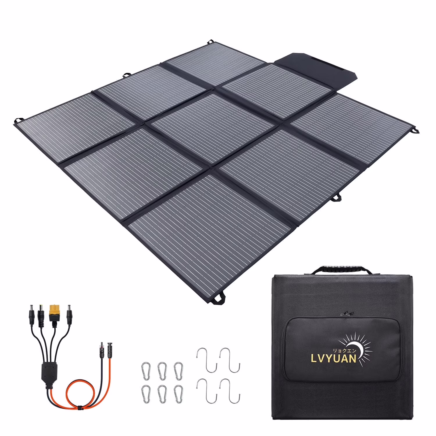 LVYUAN 400 Watt Foldable Solar Panel Kit, Portable Solar Charger Waterproof IP67 Solar Generator