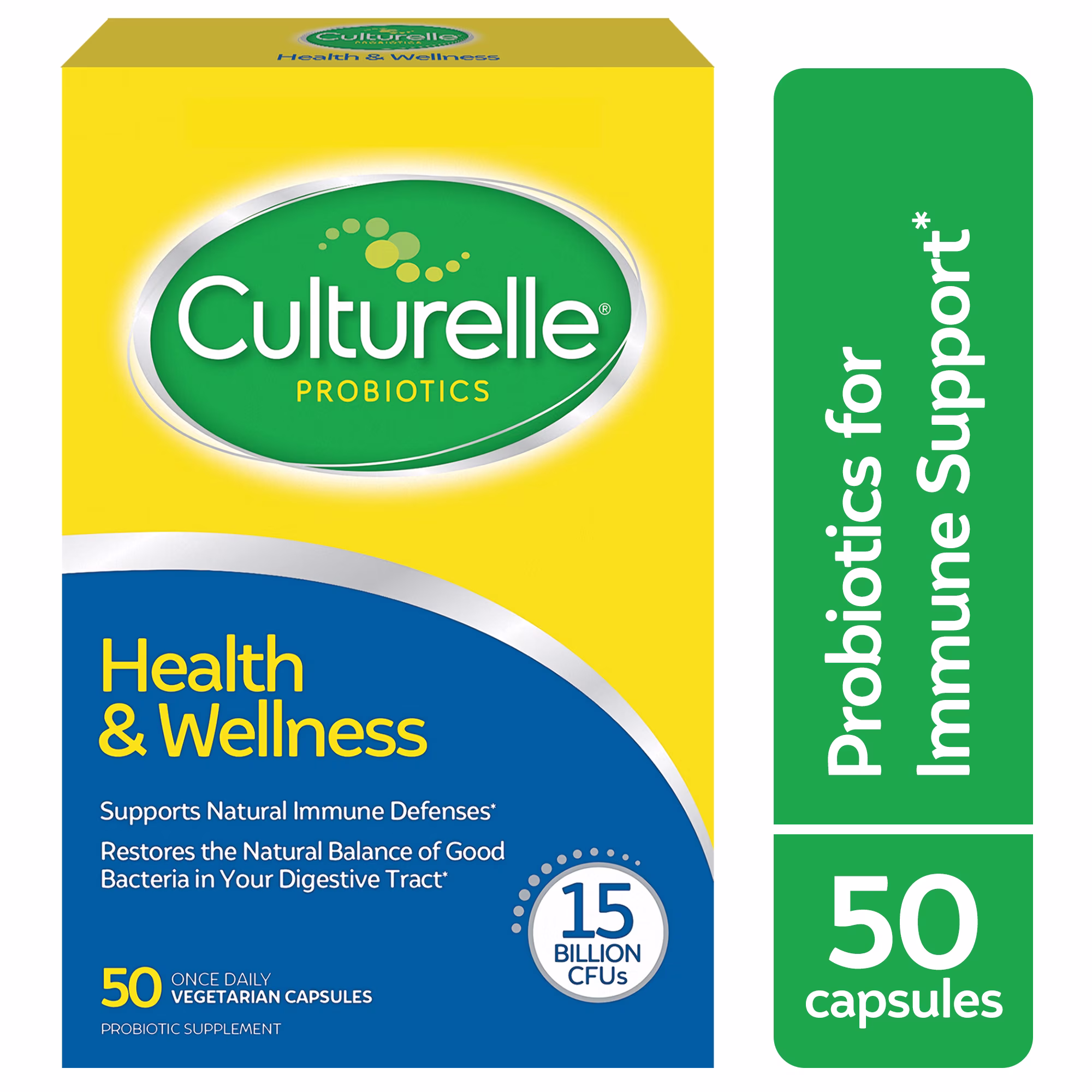 ulturelle Probiotics Health & Wellness Daily Supplement, Immunity & Digestion Support for Adults